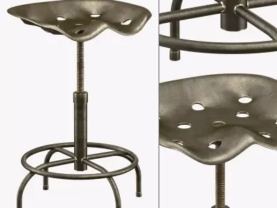 Horeca bar stool 3D model