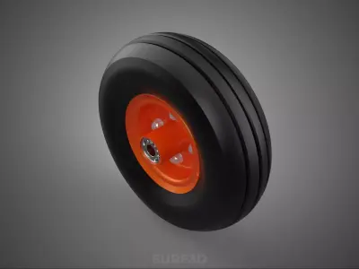 STANDARD WHEEL TIRE RIM AXLE HUB CART TROLLEY BARROW BEARING KIT 3D model