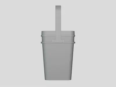 Square Bucket - Geometry Only No Textures No Materials 3D model