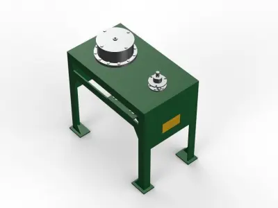 Ball milling machine Low-poly 3D model