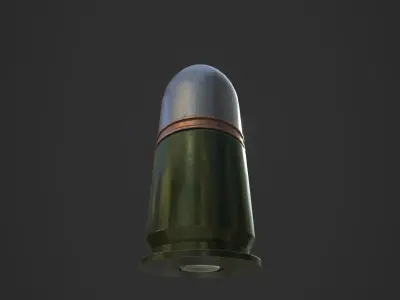 40mm grenade M7XX Low-poly 3D model