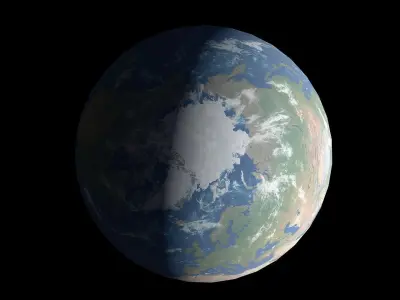 Earth 3D model with 8k textures Free low-poly 3D model
