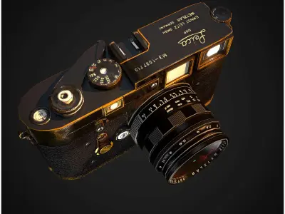Old DSLR Camera  Low-poly 3D model