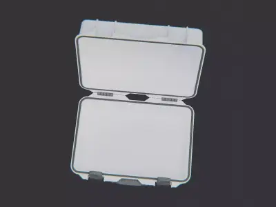 Military Crate Open Lid Rugged Storage Box Low-poly 3D model