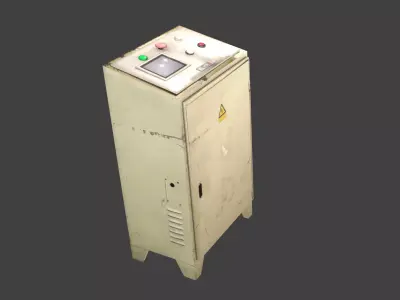 Old painel control 16 Low-poly 3D model
