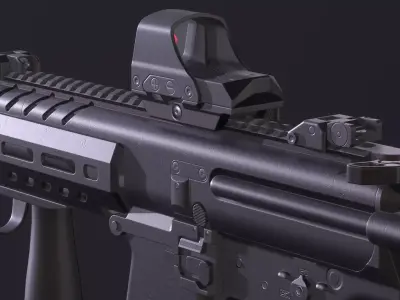MPX SMG model Low-poly 3D model