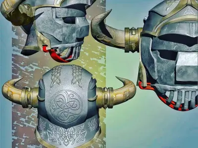 Gladiator Helm HighPoly 3D model