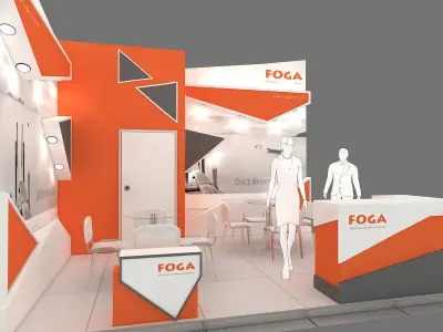 Exhibition Stand - ST0056 3D model