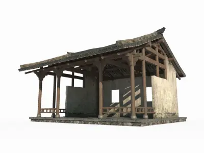 Asian Ancient Architecture Sundry Room 3D model
