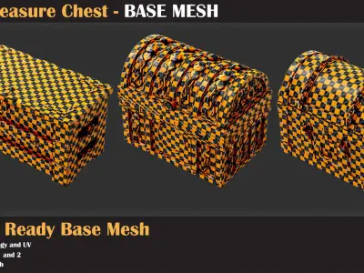 20 Treasure Chest BASE MESH - VOL 13 3D model