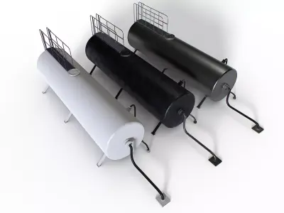 Industrial metal tank Low-poly 3D model