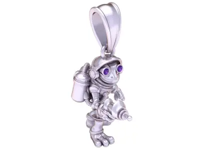 Robot Diver Pendant  3D Printable Model 3D print model