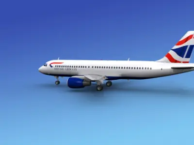 Airbus A320 British Airways 3D model