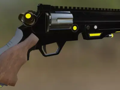 scifi revolver Free 3D model