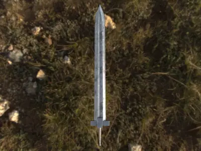 Young Guts Sword from Berserk Low-poly 3D model