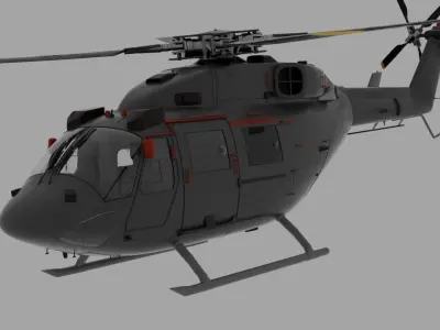 ALH Helicopter Low-poly 3D model