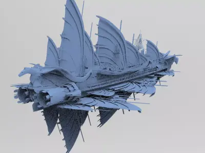 Dragon Queens Airship 3 3D model