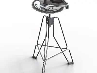 Clipper Counter Stool by Yasu Sasamoto for Dulton 3D model