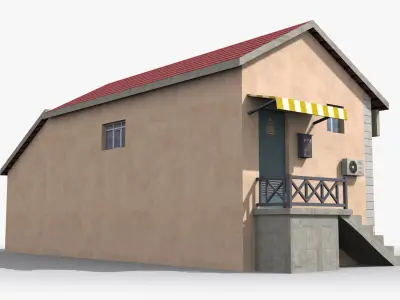 Japanese House x15 Low-poly 3D model