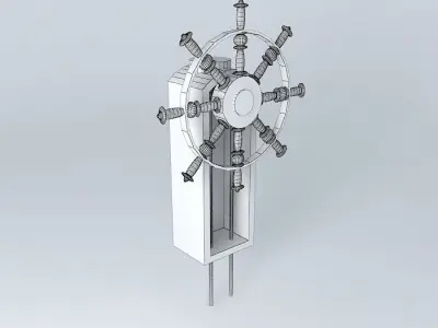 ARGONAUTIX marine details steering wheel 3D model