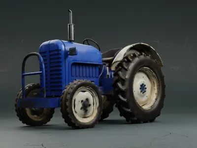 Cartoon Tractor 3D model