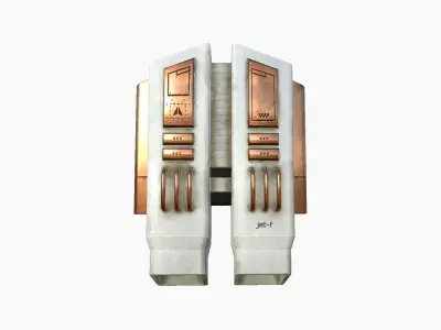Jetpack F01 White Copper - SciFi Character Design Low-poly 3D model