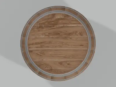 Medium Toasted Burgundy Barrel 3D model