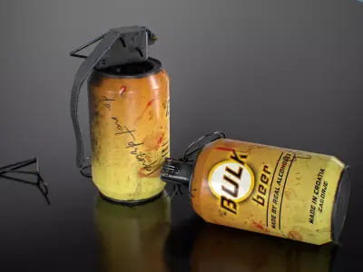 Beer Can Grenade Low-poly 3D model
