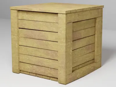 PBR Box Crate Low-poly 3D model
