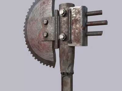  Apocalypse Axe Low-poly 3D model