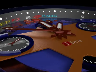 3D Watch with face 3D model