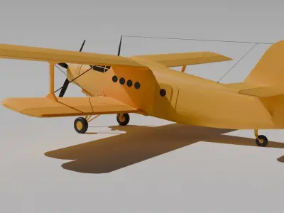 Antonov AN-2 Low-poly 3D model