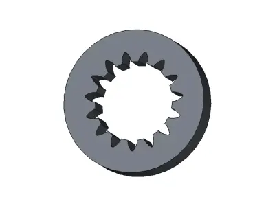 Internal Involute Gear Low-poly 3D model