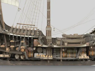 This 3D Santa Maria 1495  includes a fully detailed interior 3D model