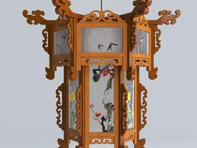 PETITE PAINTED GLASS LANTERN 3D model