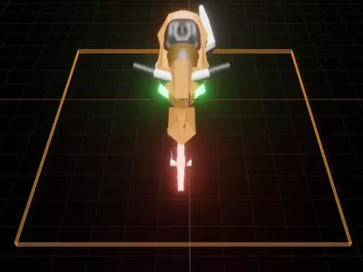 a low poly bike model motorcycle Low-poly 3D model