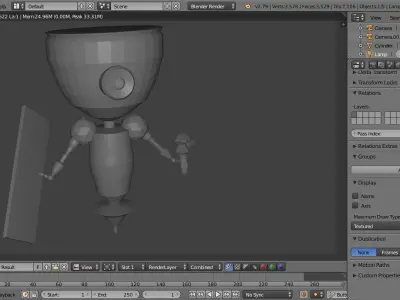 Worker robot Low-poly 3D model purchase