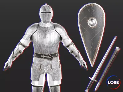 Medieval Collection Elegant Defender 3D Model Pack