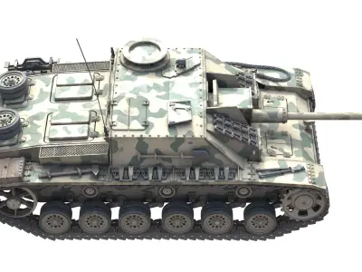 Sturmgeschutz III Assault Gun Low-poly 3D model