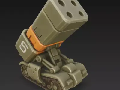 Metal Slug Missile Launcher 01 Free 3D print model
