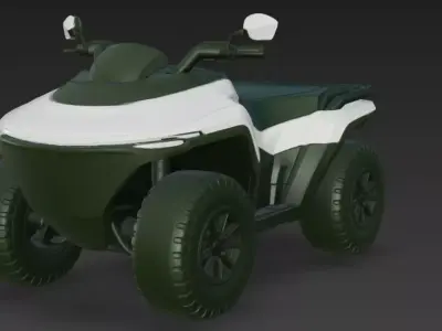 Realistic ATV Quad Bike 3D Model Game Ready 3D model