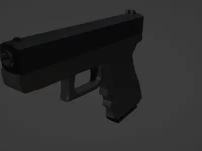 Glock17 gun Low-poly 3D model