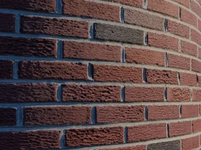 Red Brick Material Tileable HD 16bit Height Map Low-poly 3D model