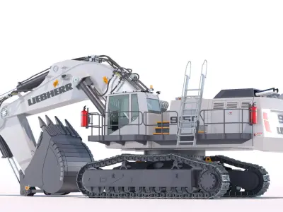 Mining Excavator Liebherr R9150 3D model