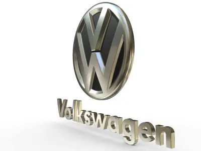 Volkswagen Logo 3D model Polygon mesh