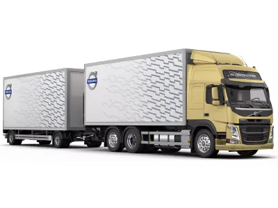 VOLVO FM 6X2 With Trailer 3D model