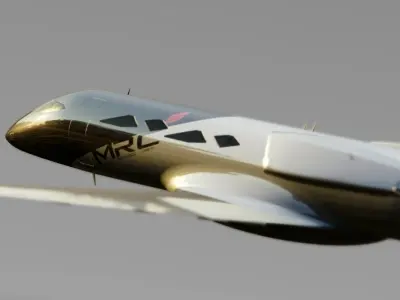 concept learjet Low-poly 3D model