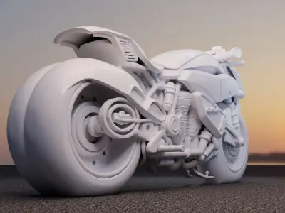 NovaBlade 3D Printable Futuristic Motorcycle Model 3D print model