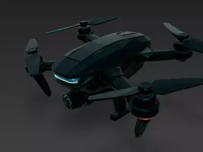 Futuristic Sci Fi Drones 3D Models Pack PBR Low-poly 3D model