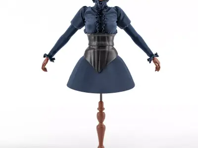 Victorian Dress 3D model